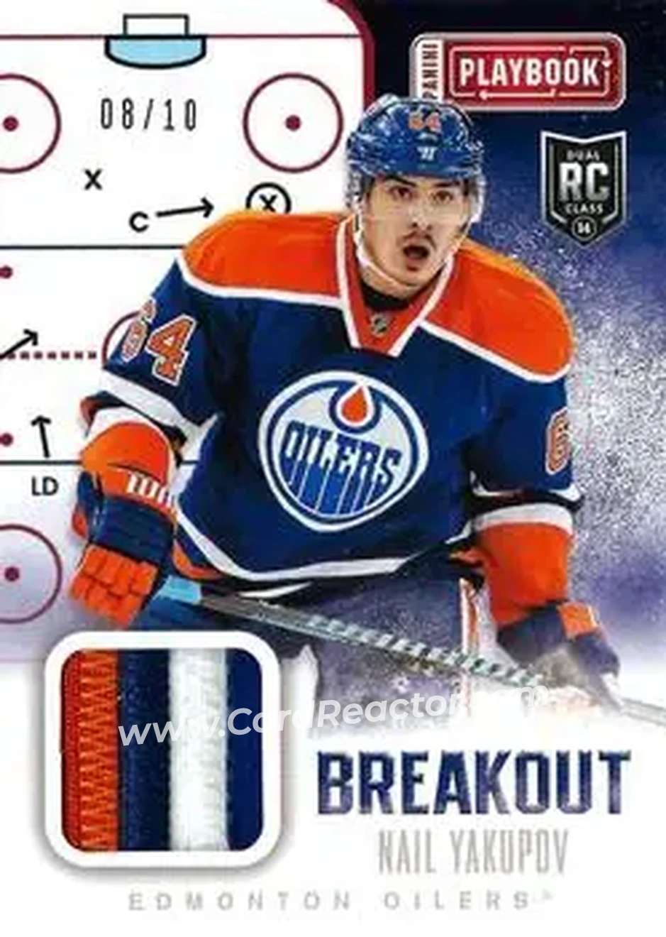 2013-14 Panini Playbook - Breakout Patches #B-NY - Nail Yakupov - Edmonton Oilers - Front