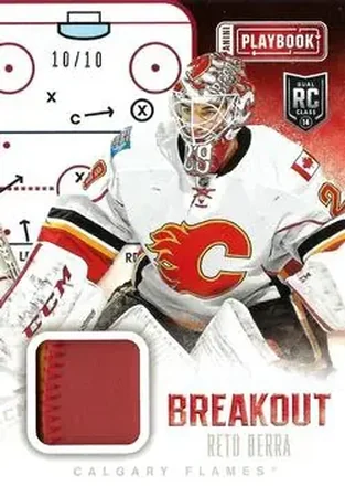 2013-14 Panini Playbook - Breakout Patches #B-RBE - Reto Berra - Calgary Flames