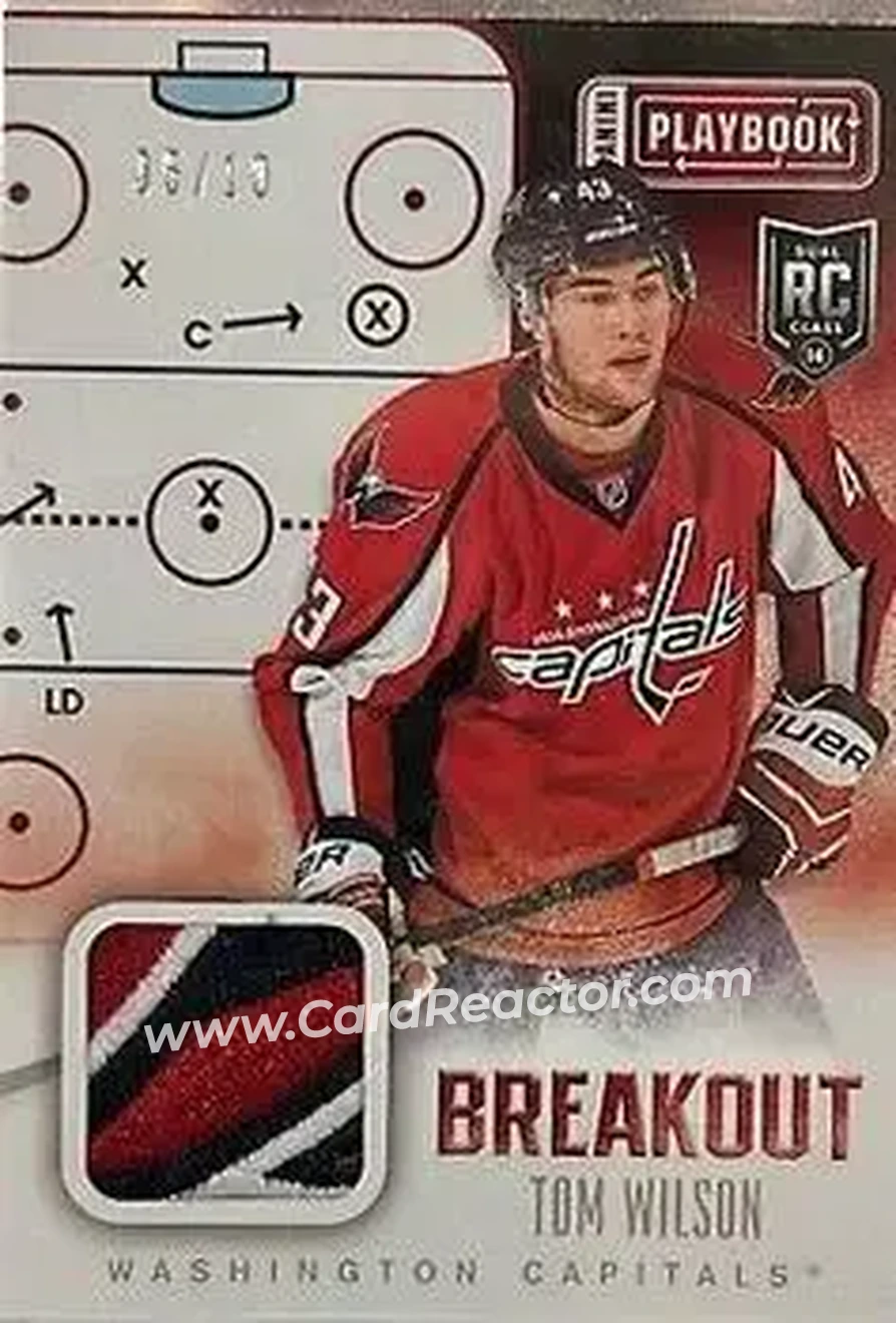 2013-14 Panini Playbook - Breakout Patches #B-TW - Tom Wilson - Washington Capitals - Front