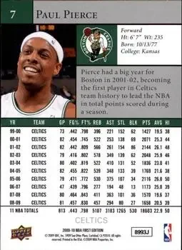 Back of Paul Pierce