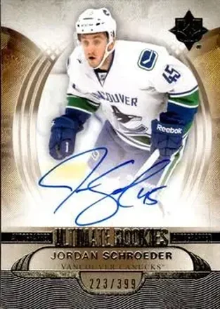 2013-14 Upper Deck Ultimate Collection #133 - Jordan Schroeder - Vancouver Canucks