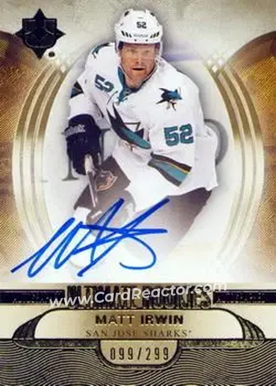 2013-14 Upper Deck Ultimate Collection #137 - Matt Irwin - San Jose Sharks - Front