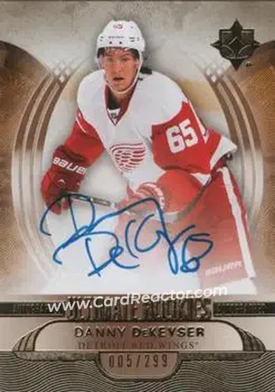 2013-14 Upper Deck Ultimate Collection #145 - Danny DeKeyser - Detroit Red Wings - Front 2013-14 Upper Deck Ultimate Collection #145 - Danny DeKeyser - Detroit Red Wings - Front
