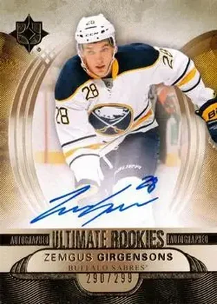 2013-14 Upper Deck Ultimate Collection #154 - Zemgus Girgensons - Buffalo Sabres