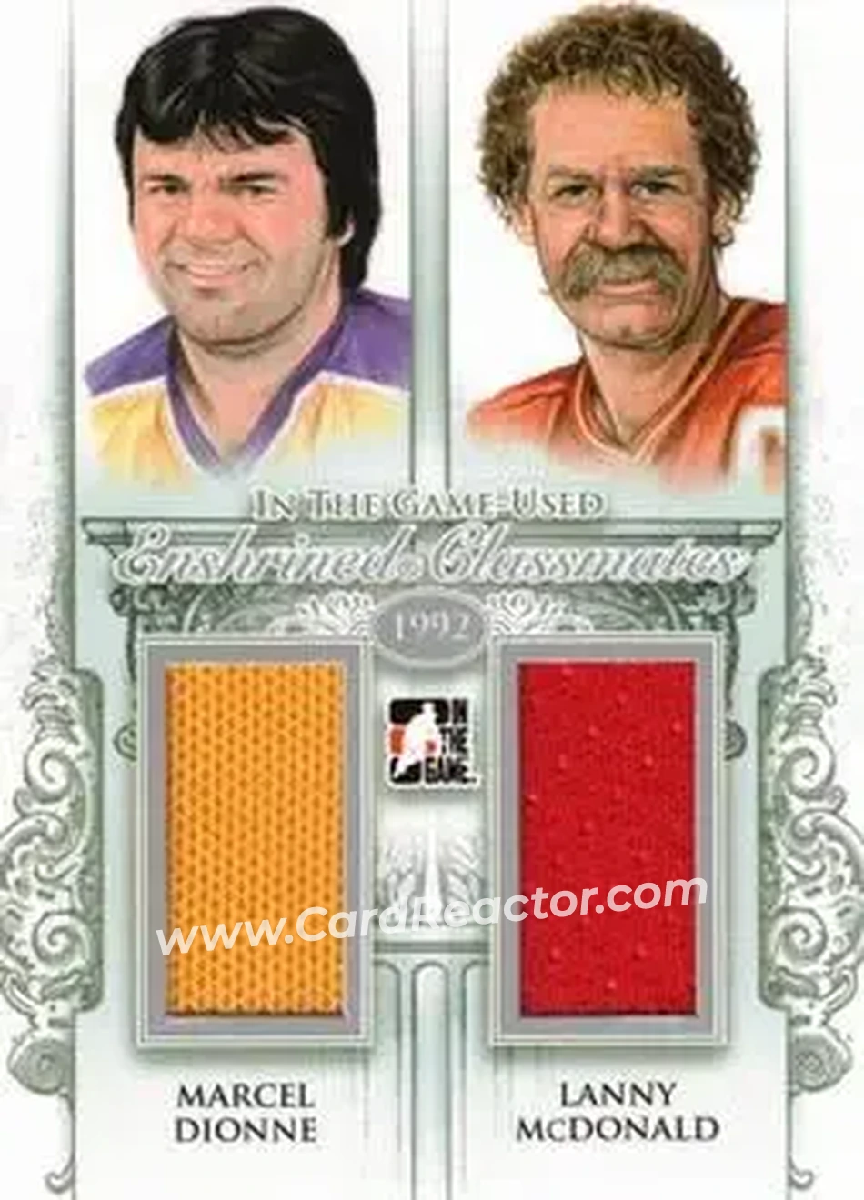 2013-14 In The Game Used - Enshrined Classmates Silver Version #EC-14 - Marcel Dionne - Lanny McDonald MEM, PR50 - Los Angeles Kings - Calgary Flames - Front
