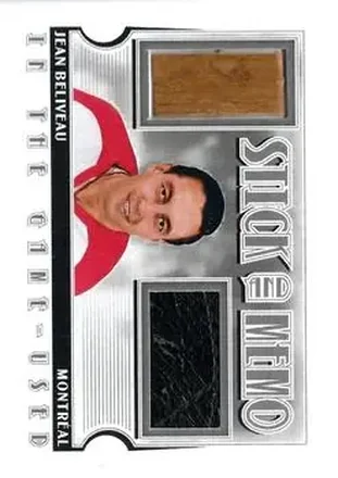 2013-14 In The Game Used - Game Used Stick and Memorabilia Silver Version #GUSM-15 - Jean Beliveau - Montreal Canadiens