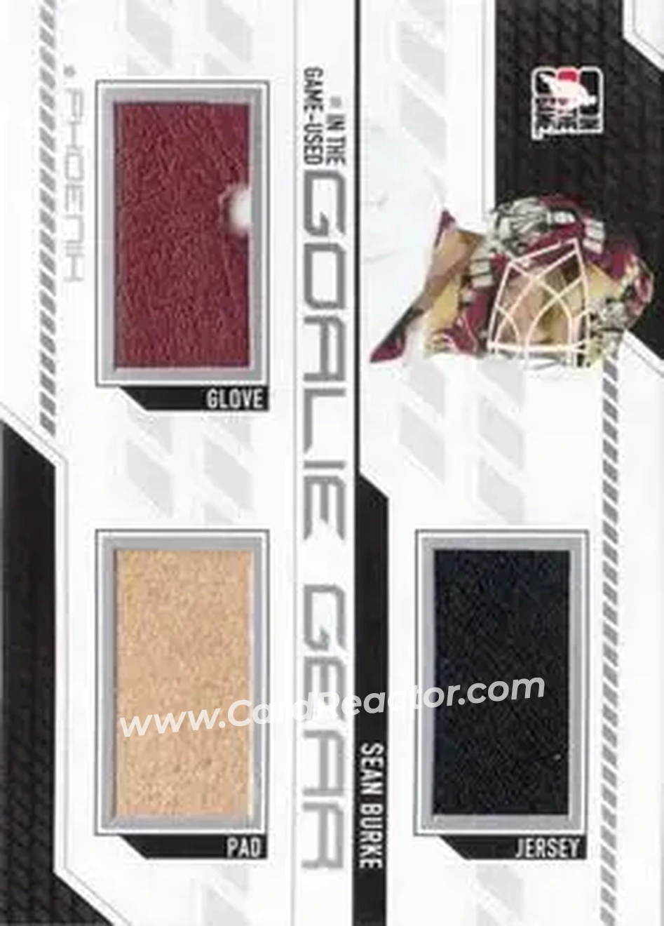 2013-14 In The Game Used - Goalie Gear Silver Version #GG-02 - Sean Burke - Phoenix Coyotes - Front