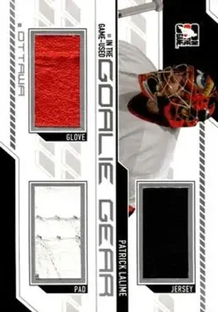 2013-14 In The Game Used - Goalie Gear Silver Version #GG-12 - Patrick Lalime - Ottawa Senators