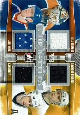 2013-14 In The Game Used #CB-10 Cup Battles Silver Bill Ranford - Jari Kurri - Raymond Bourque - Cam Neely MEM, PR50 - Edmonton Oilers - Boston Bruins