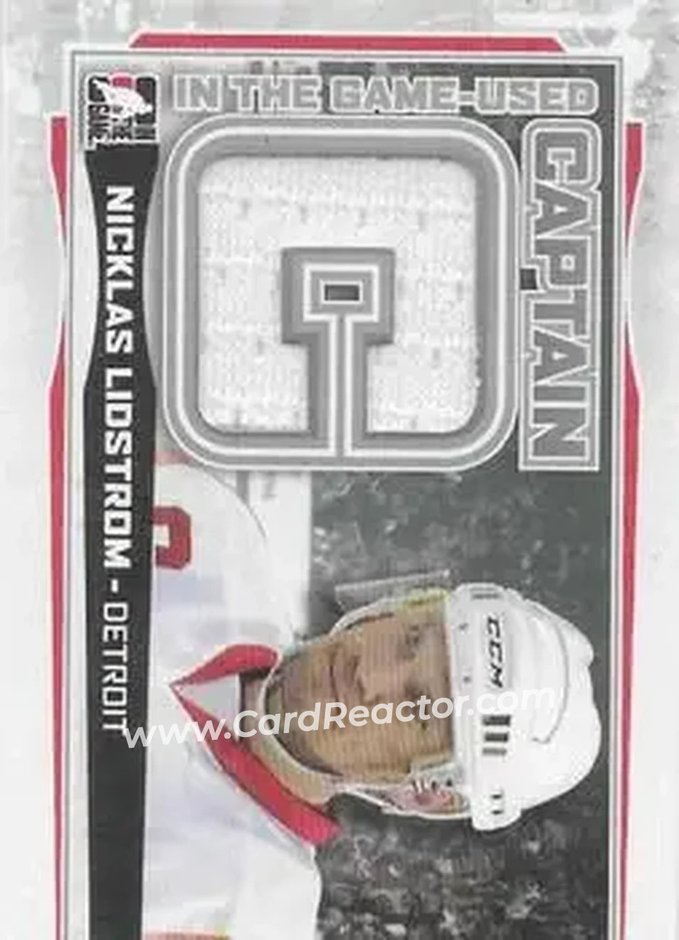 2013-14 In The Game Used - Captain C Silver #CC-12 - Nicklas Lidstrom - Detroit Red Wings - Front