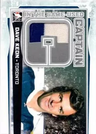 2013-14 In The Game Used - Captain C Silver #CC-24 - Dave Keon - Toronto Maple Leafs