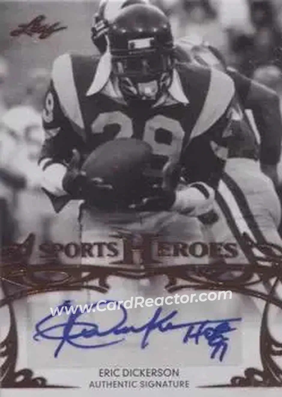 2013 Leaf Sports Heroes #BA-ED1 - Eric Dickerson - Los Angeles Rams - Front