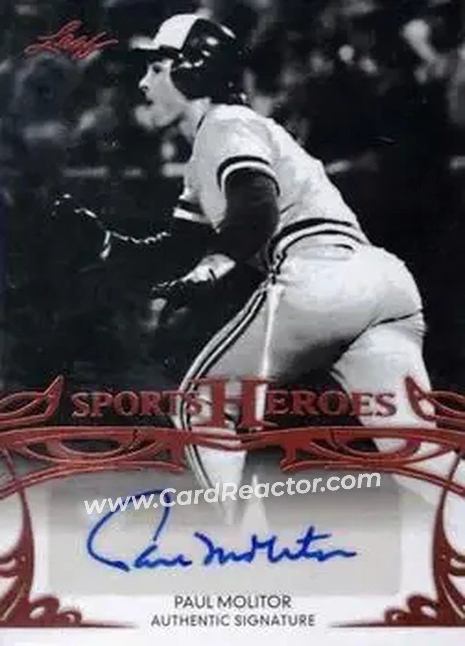 2013 Leaf Sports Heroes #BA-PM1 - Paul Molitor - Front 2013 Leaf Sports Heroes #BA-PM1 - Paul Molitor - Front