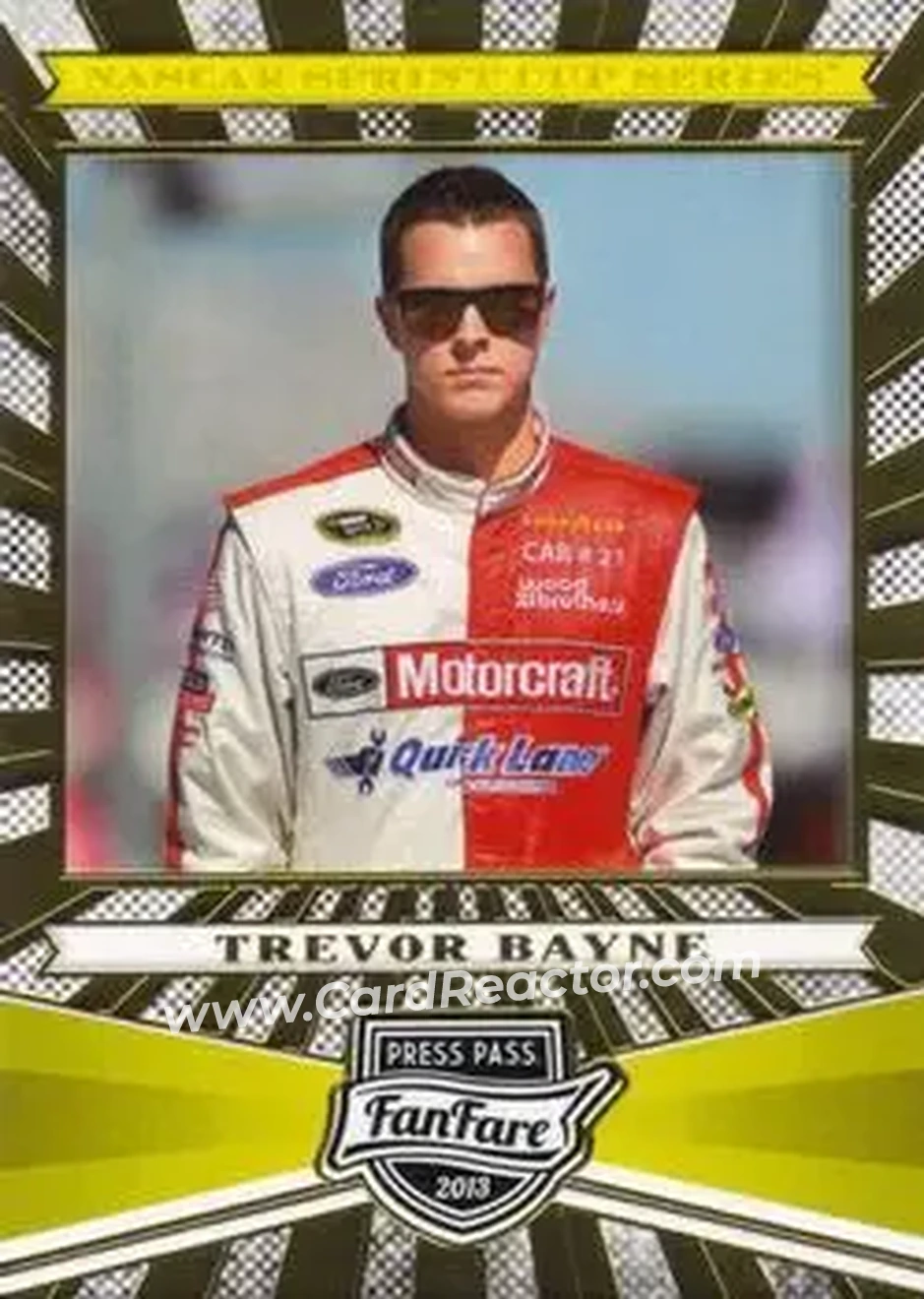2013 Press Pass Fanfare #4 - Trevor Bayne - Wood Brothers Racing - Front