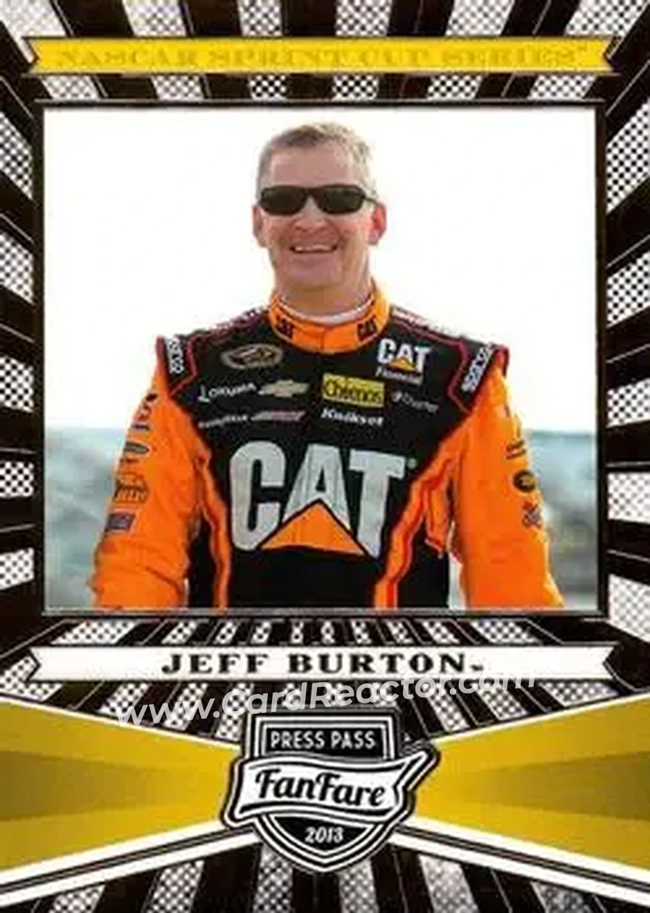2013 Press Pass Fanfare #10 - Jeff Burton - Richard Childress Racing - Front