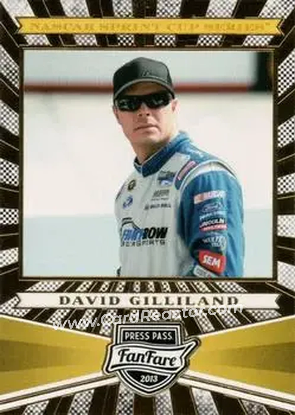 2013 Press Pass Fanfare #18 - David Gilliland - Front Row Motorsports - Front