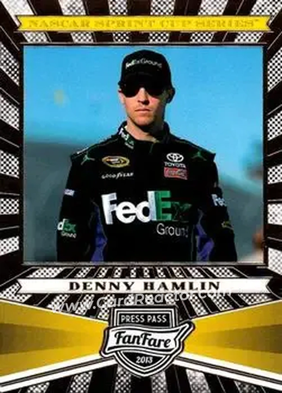 2013 Press Pass Fanfare #21 - Denny Hamlin - Joe Gibbs Racing - Front