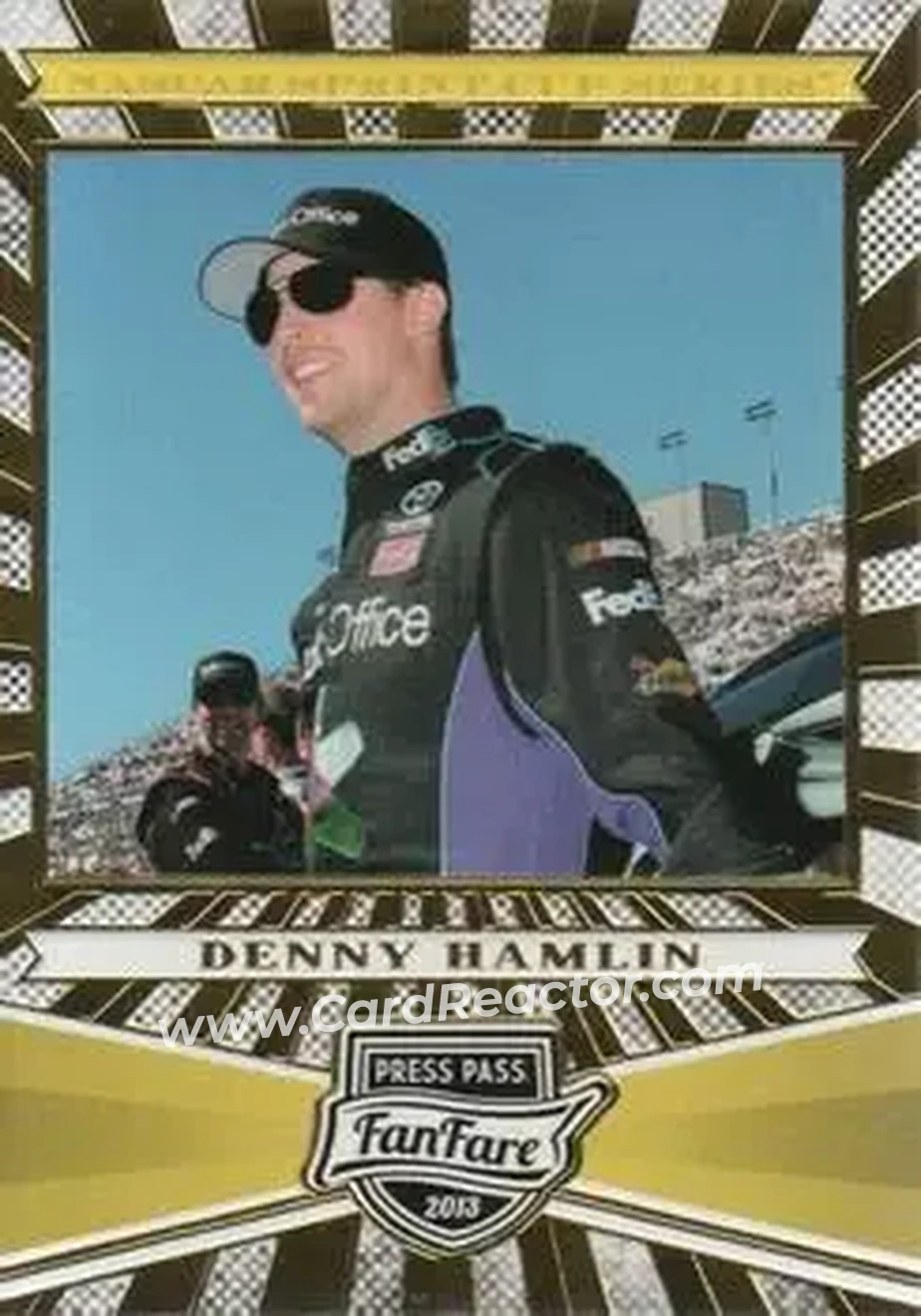 2013 Press Pass Fanfare #22 - Denny Hamlin - Joe Gibbs Racing - Front