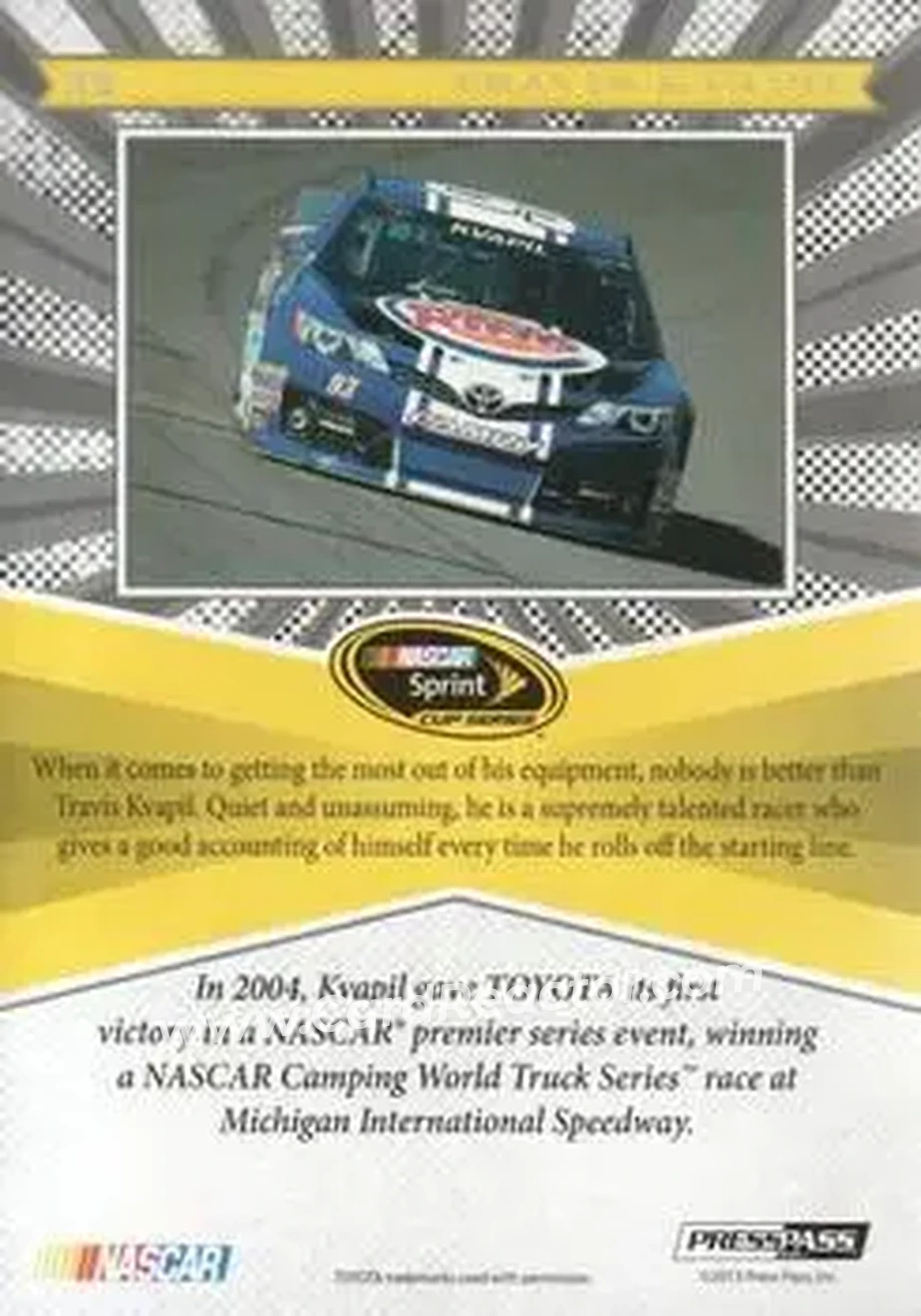 2013 Press Pass Fanfare #32 - Travis Kvapil - BK Racing - Back