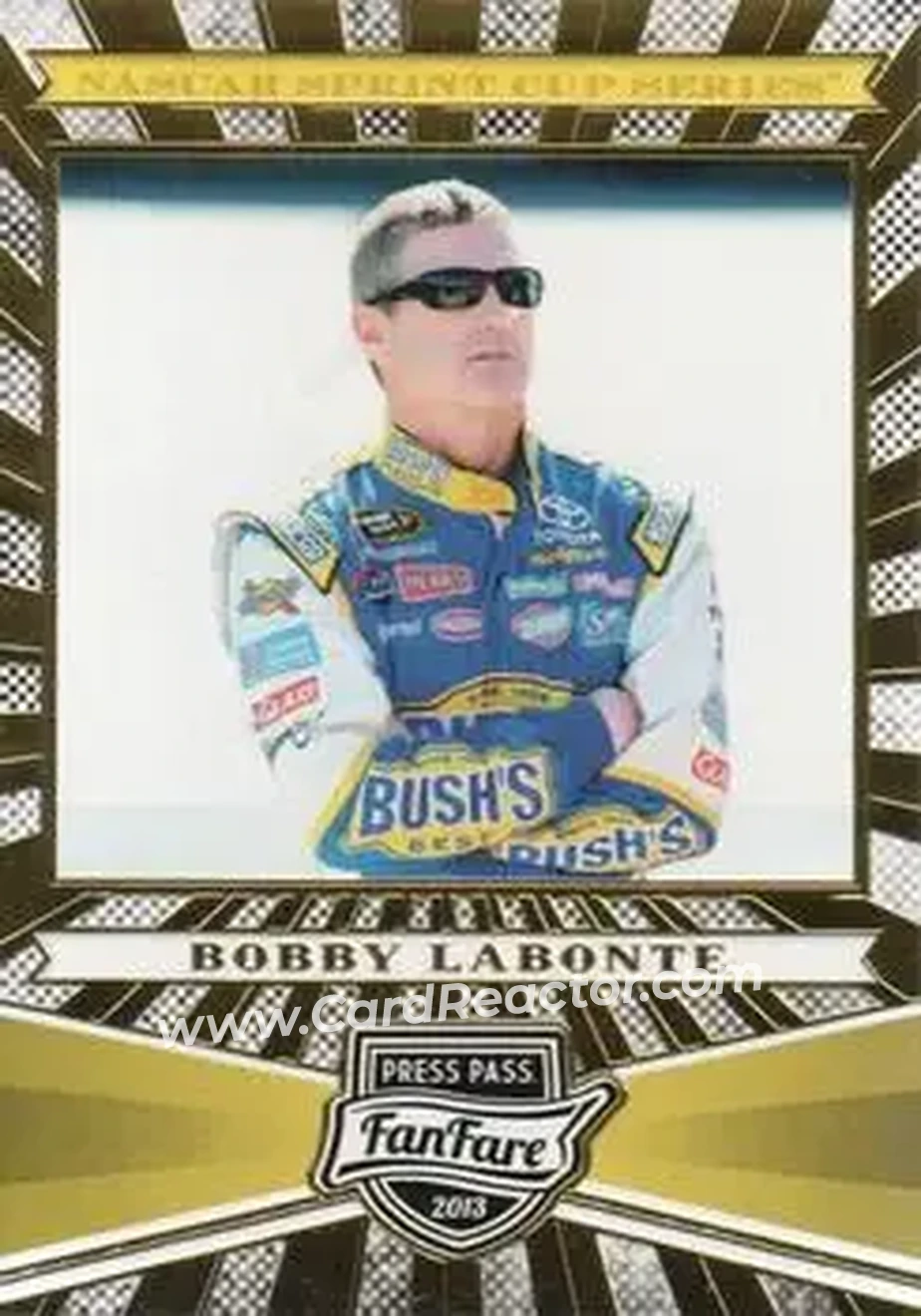 2013 Press Pass Fanfare #33 - Bobby Labonte - JTG Daugherty Racing - Front