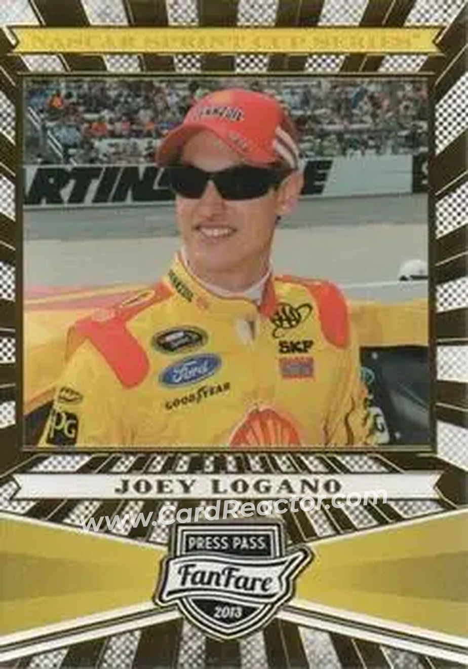 2013 Press Pass Fanfare #34 - Joey Logano - Penske Racing South - Front