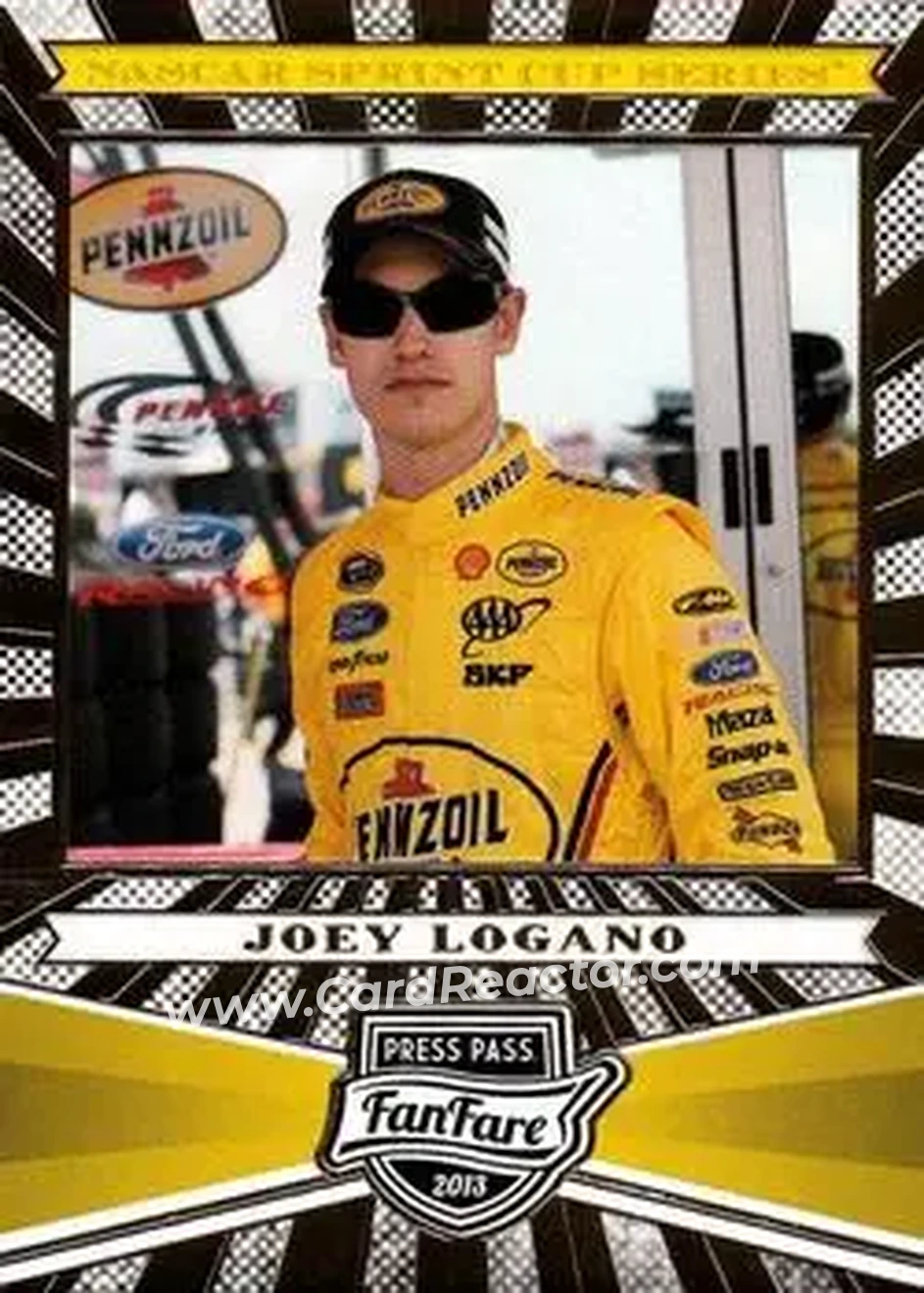 2013 Press Pass Fanfare #35 - Joey Logano - Penske Racing South - Front
