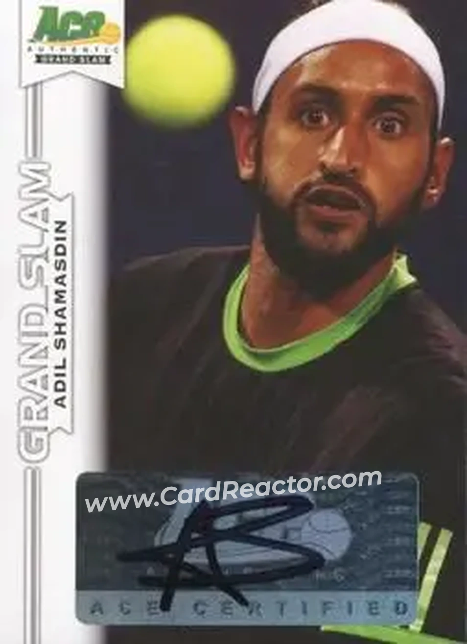 2013 Leaf Ace Authentic Grand Slam #BA-AS1 - Adil Shamasdin - Front