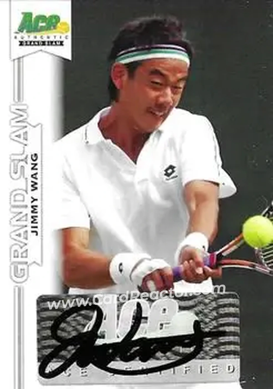2013 Leaf Ace Authentic Grand Slam #BA-JW2 - Jimmy Wang