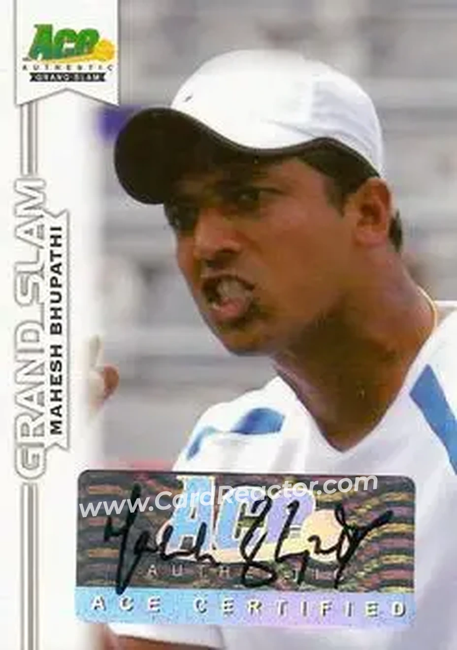 2013 Leaf Ace Authentic Grand Slam #BA-MB2 - Mahesh Bhupathi - Front 2013 Leaf Ace Authentic Grand Slam #BA-MB2 - Mahesh Bhupathi - Front
