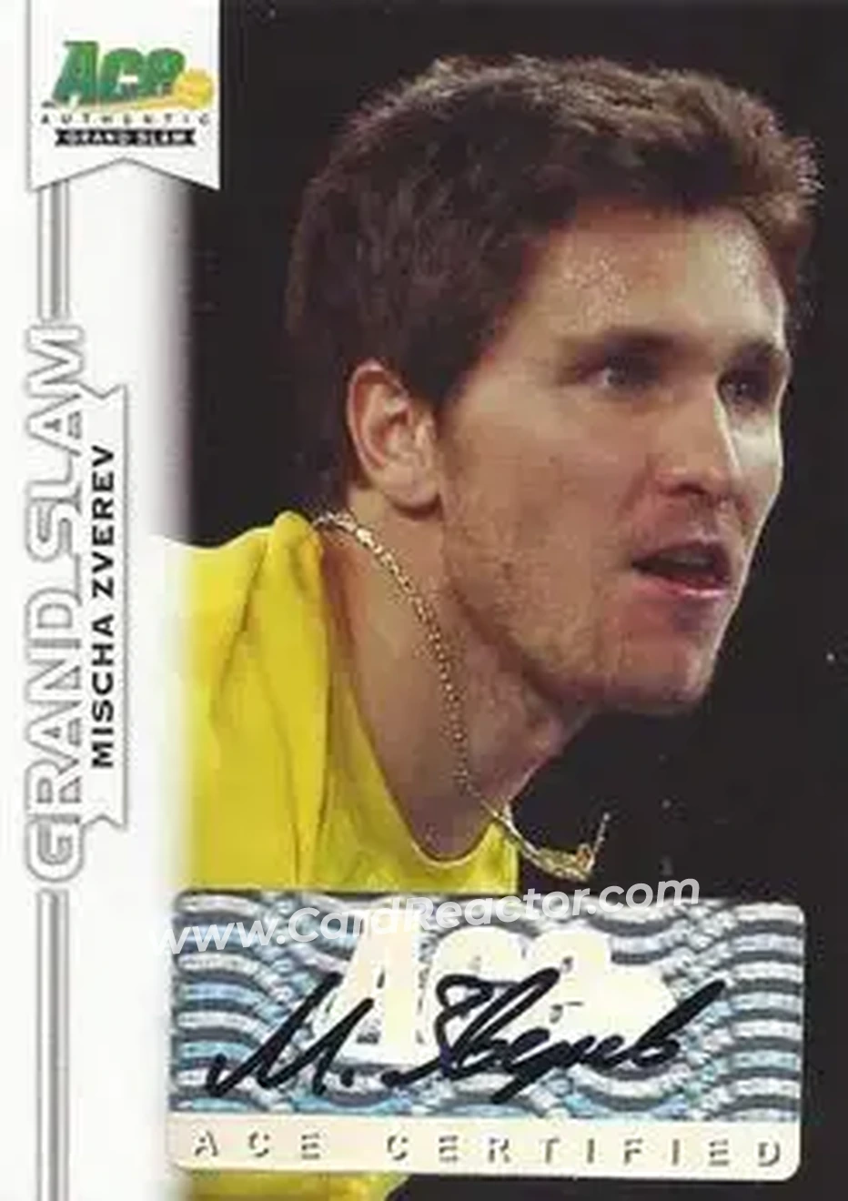 2013 Leaf Ace Authentic Grand Slam #BA-MZ1 - Mischa Zverev - Front