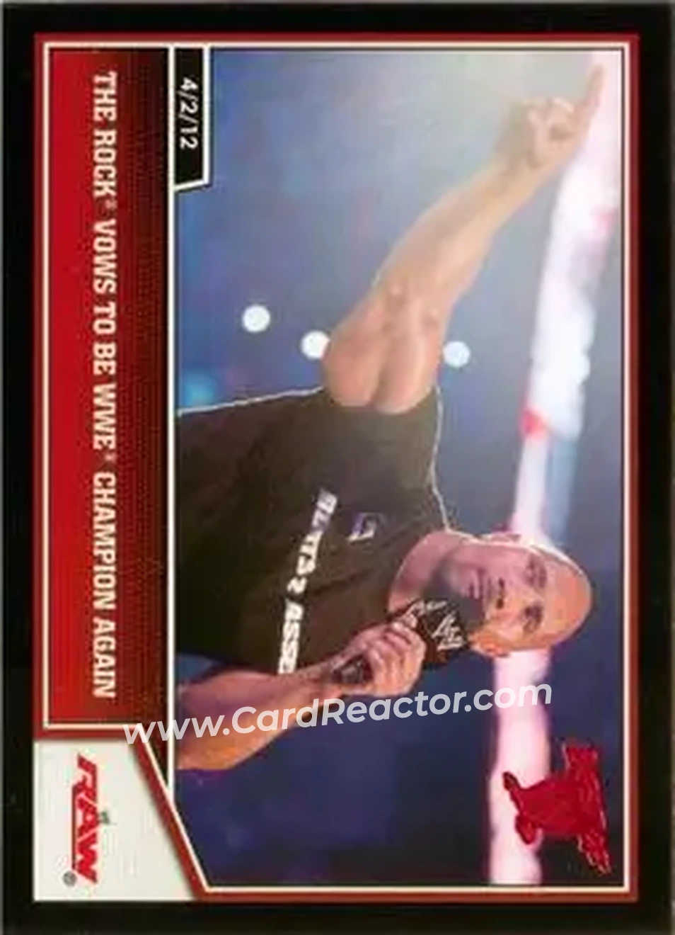 2013 Topps Best of WWE #1 - The Rock - Front 2013 Topps Best of WWE #1 - The Rock - Front