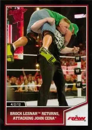 2013 Topps Best of WWE #2 Brock Lesnar Returns, Attacking John Cena