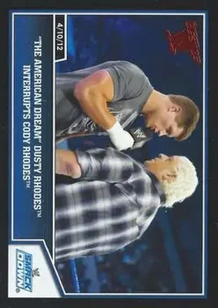 2013 Topps Best of WWE #4 The American Dream Dusty Rhodes Interrupts Cody Rhodes
