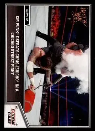 2013 Topps Best of WWE #8 CM Punk Defeats Chris Jericho in a Chicago Street Fight