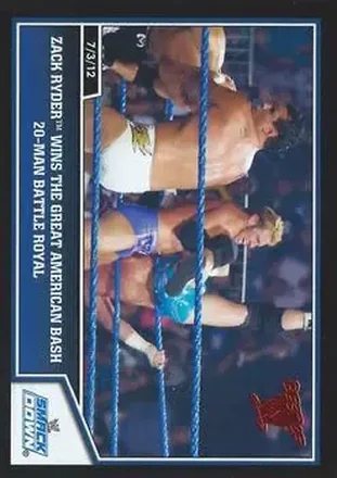 2013 Topps Best of WWE #22 Zack Ryder Wins The Great American Bash 20 Man Battle Royal