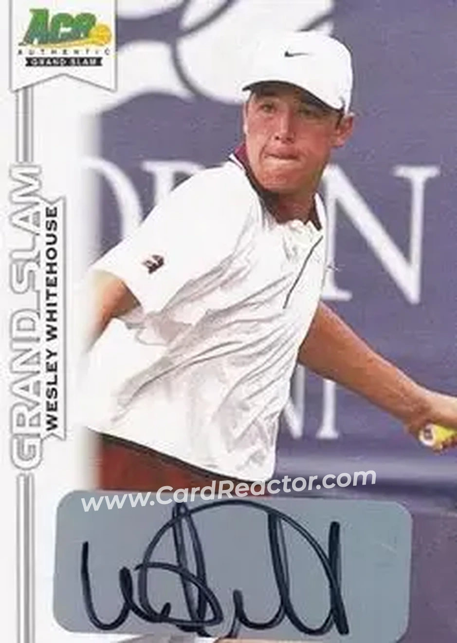 2013 Leaf Ace Authentic Grand Slam #BA-WW1 - Wesley Whitehouse - Front 2013 Leaf Ace Authentic Grand Slam #BA-WW1 - Wesley Whitehouse - Front