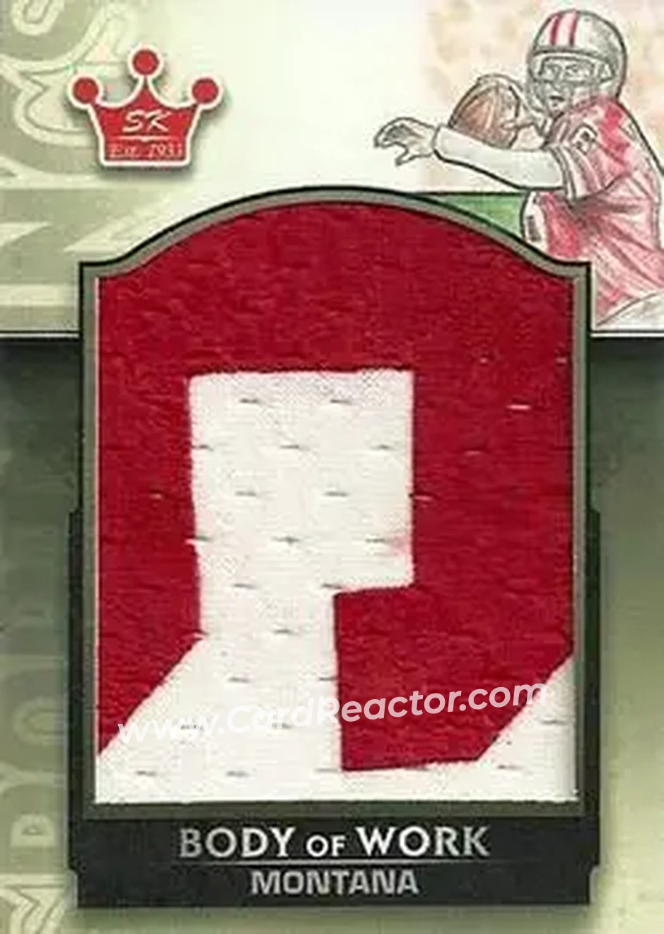 2013 Sportkings Series F - Body of Work #BOW-337 - Joe Montana - San Francisco 49ers - Front 2013 Sportkings Series F - Body of Work #BOW-337 - Joe Montana - San Francisco 49ers - Front