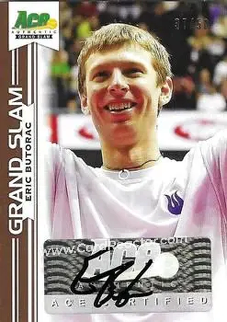 2013 Leaf Ace Authentic Grand Slam - Brown #BA-EB1 - Eric Butorac - Front