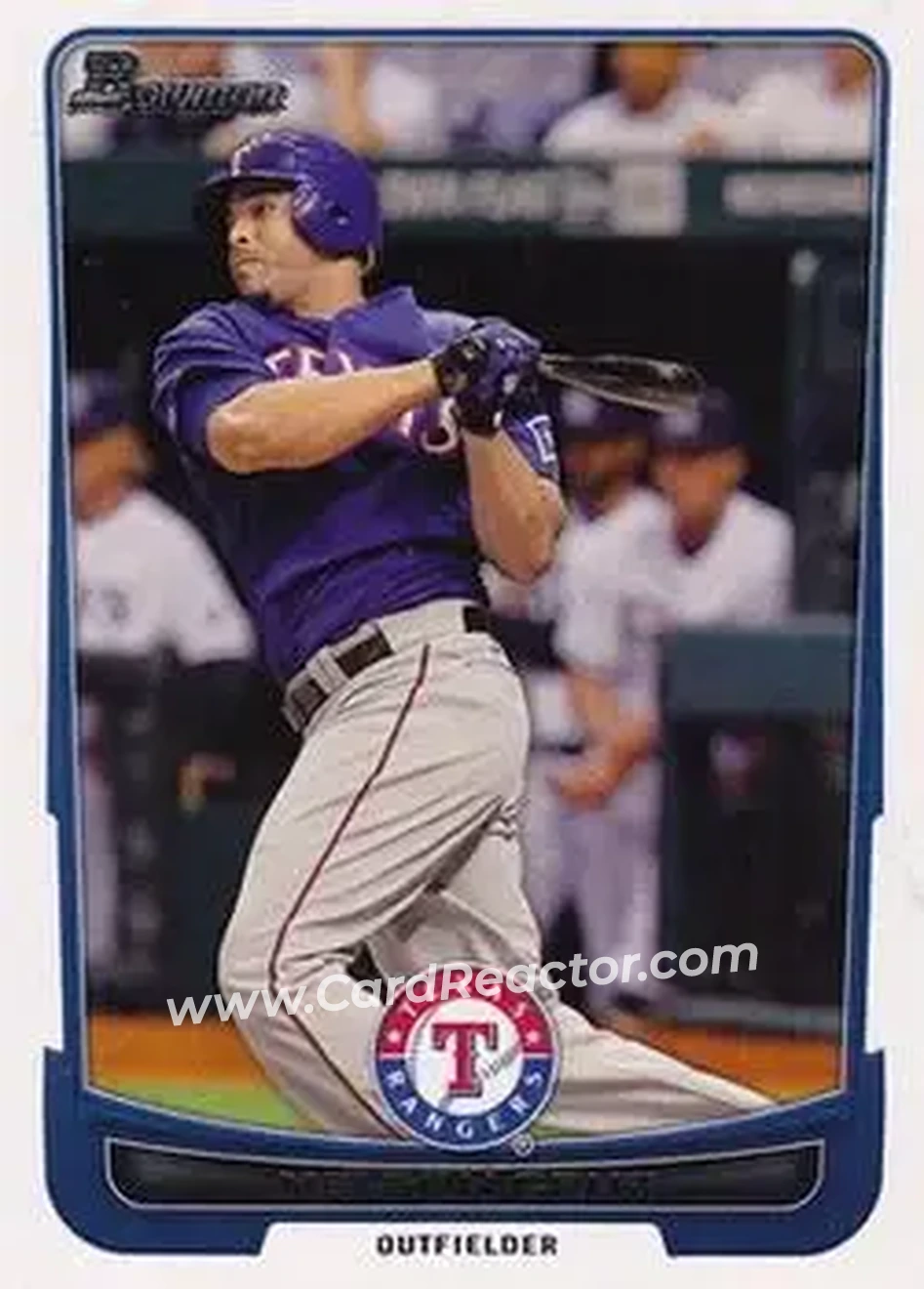 2012 Bowman #10 - Nelson Cruz - Texas Rangers - Front 2012 Bowman #10 - Nelson Cruz - Texas Rangers - Front