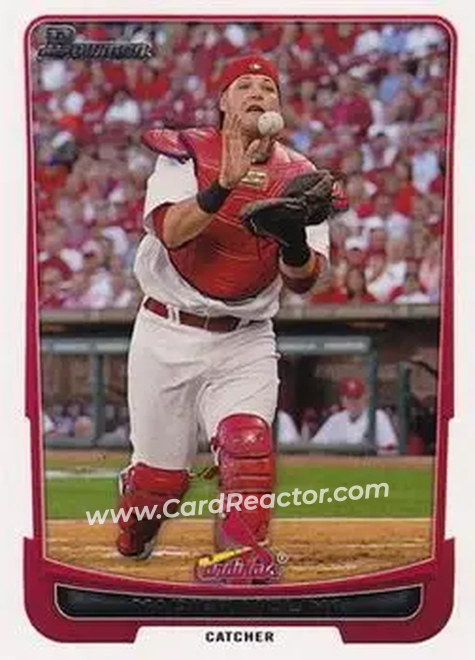 2012 Bowman #18 - Yadier Molina - St. Louis Cardinals - Front 2012 Bowman #18 - Yadier Molina - St. Louis Cardinals - Front