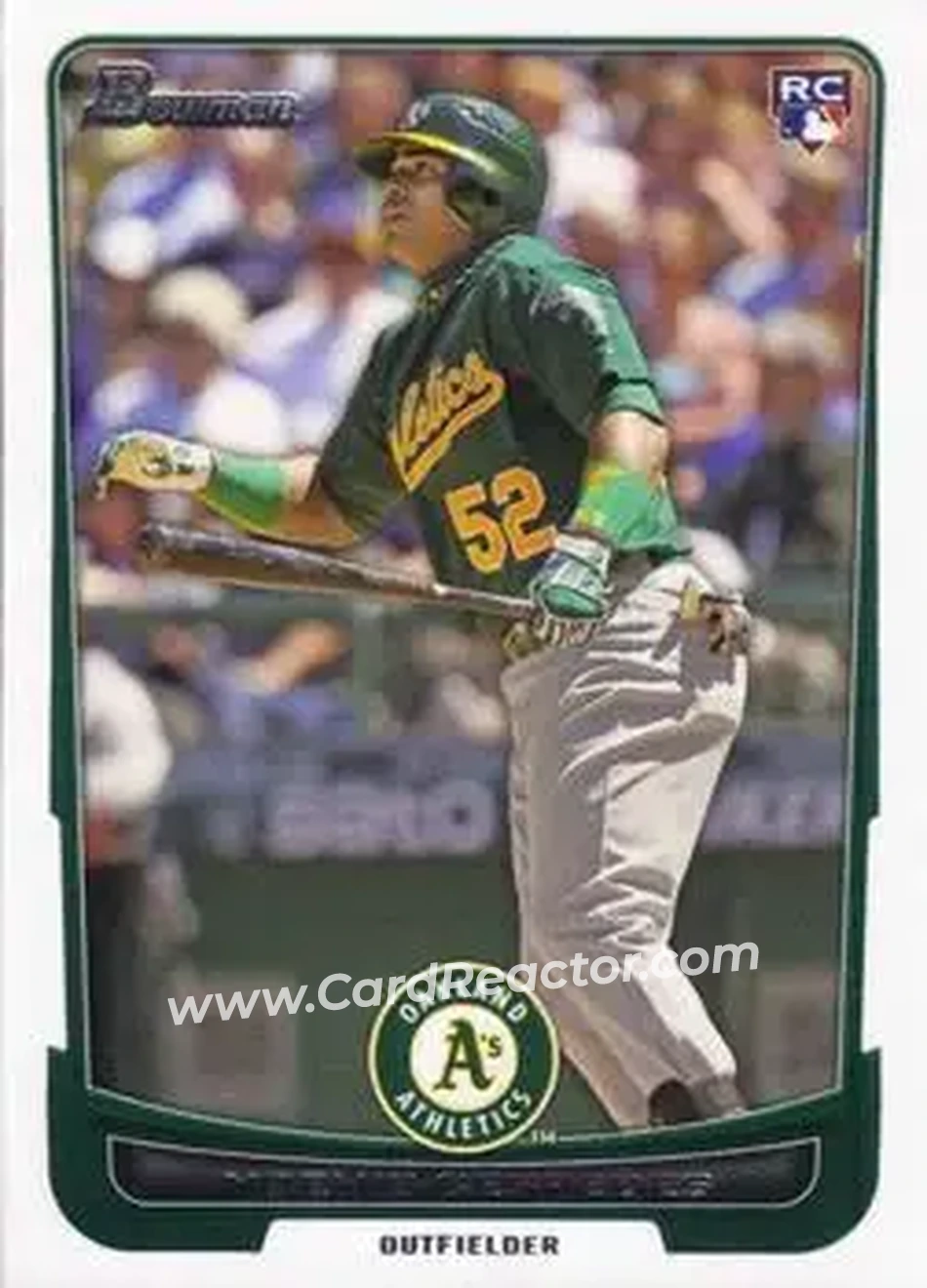 2012 Bowman Draft Picks & Prospects #4 - Yoenis Cespedes - Oakland Athletics - Front