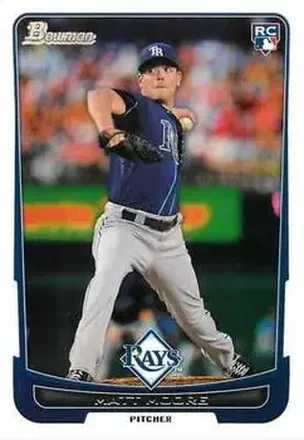 2012 Bowman Draft Picks & Prospects #20 - Matt Moore - Tampa Bay Rays