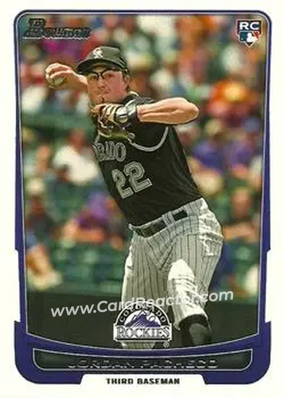 2012 Bowman Draft Picks & Prospects #25 - Jordan Pacheco - Colorado Rockies - Front