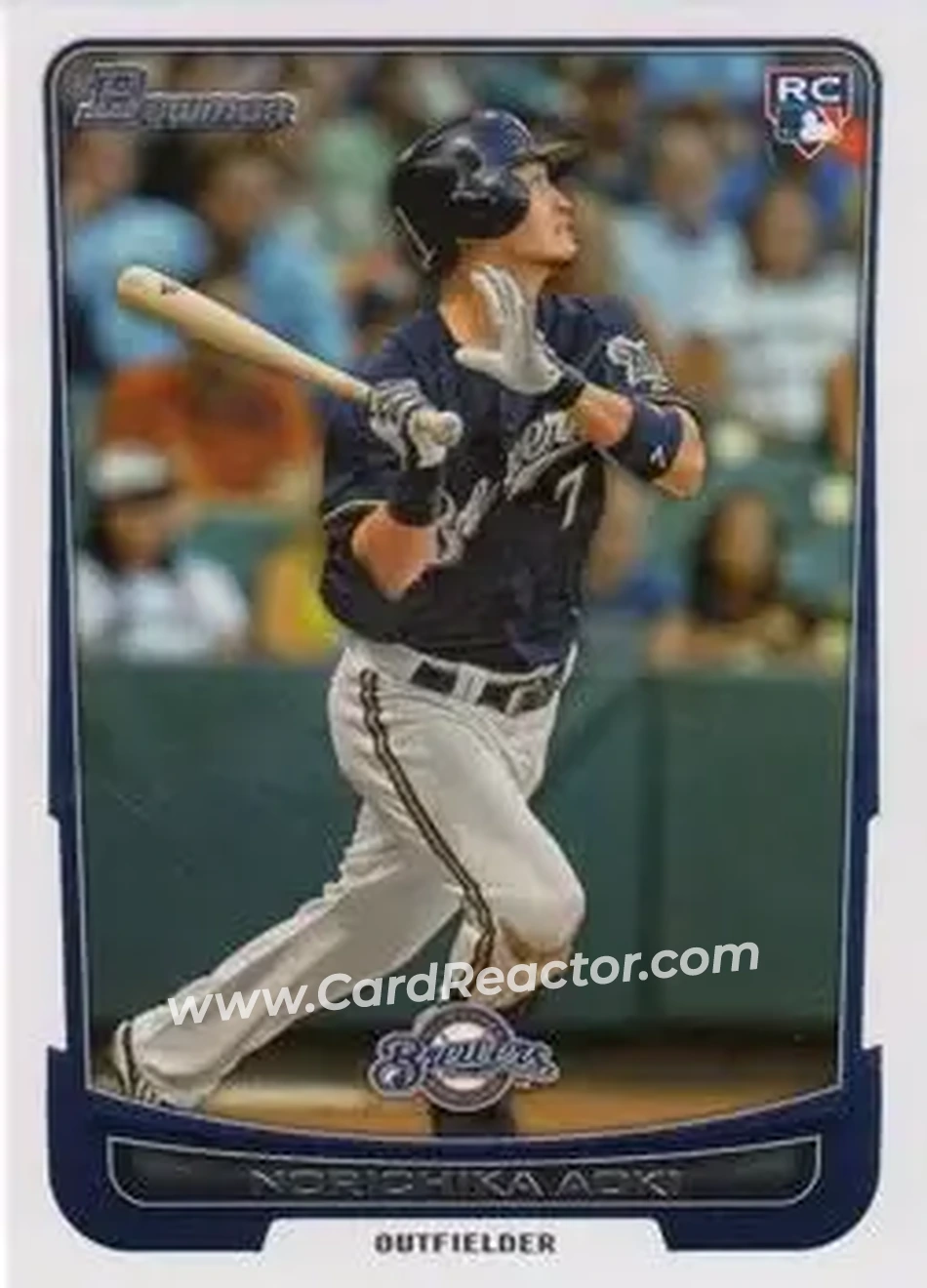 2012 Bowman Draft Picks & Prospects #29 - Norichika Aoki - Milwaukee Brewers - Front