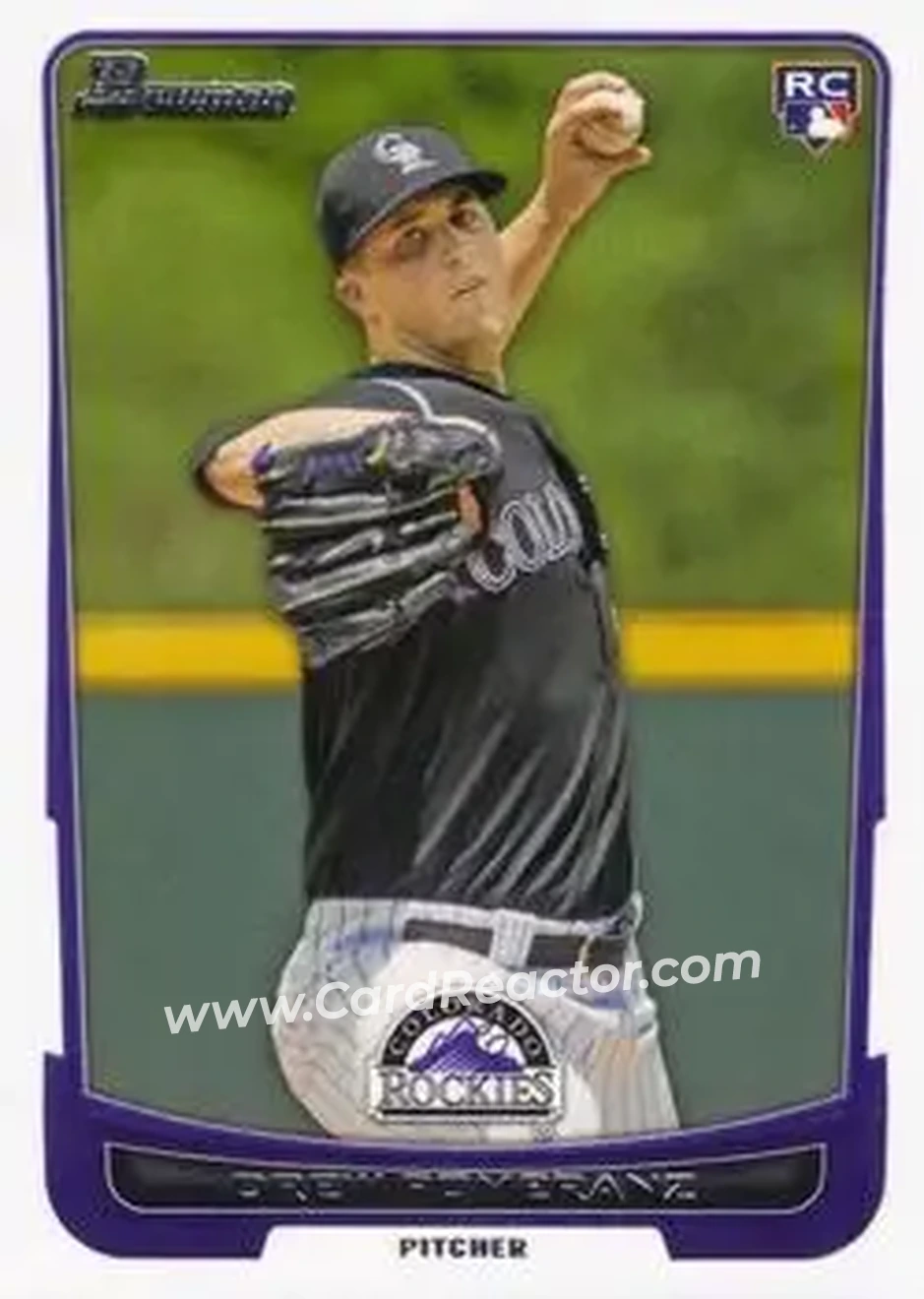 2012 Bowman Draft Picks & Prospects #31 - Drew Pomeranz - Colorado Rockies - Front 2012 Bowman Draft Picks & Prospects #31 - Drew Pomeranz - Colorado Rockies - Front