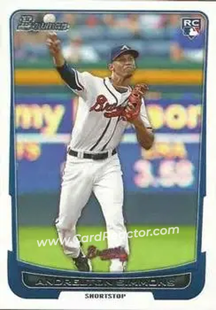 2012 Bowman Draft Picks & Prospects #33 - Andrelton Simmons - Atlanta Braves - Front