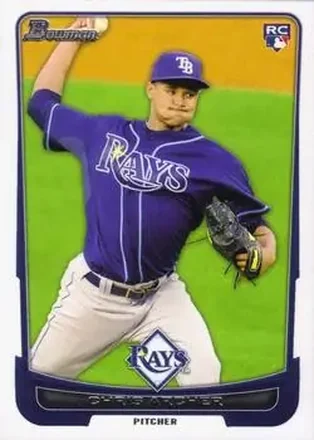 2012 Bowman Draft Picks & Prospects #35 - Chris Archer - Tampa Bay Rays