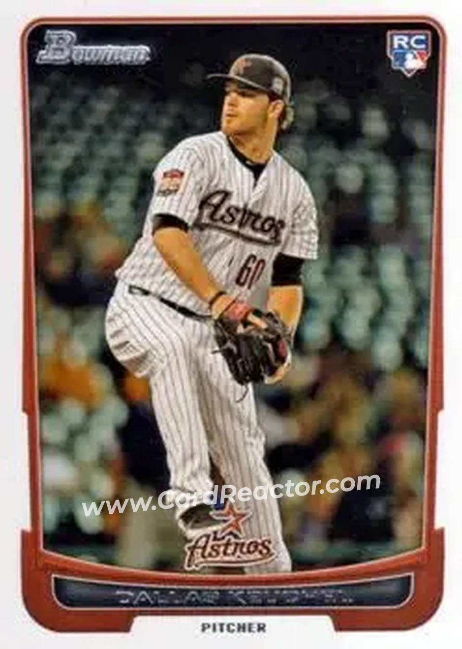 2012 Bowman Draft Picks & Prospects #37 - Dallas Keuchel - Houston Astros - Front 2012 Bowman Draft Picks & Prospects #37 - Dallas Keuchel - Houston Astros - Front