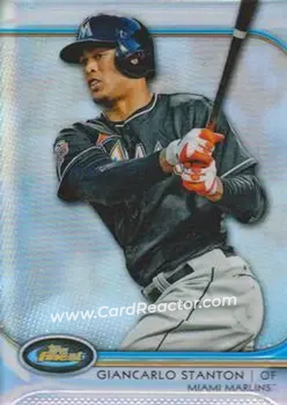 2012 Finest #9 - Giancarlo Stanton - Miami Marlins - Front 2012 Finest #9 - Giancarlo Stanton - Miami Marlins - Front