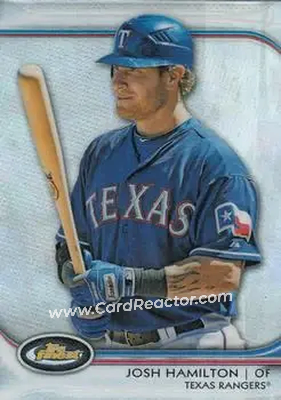 2012 Finest #13 - Josh Hamilton - Texas Rangers - Front